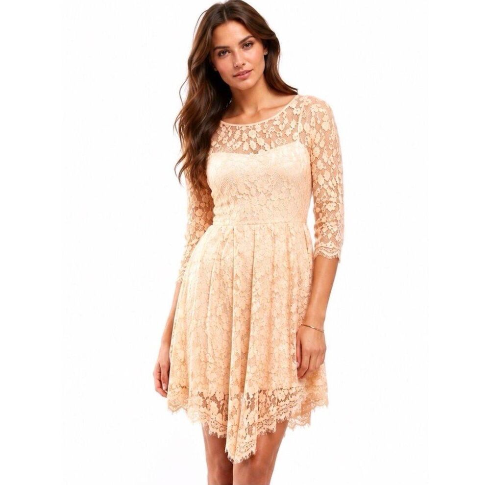 Free People lace overlay dress